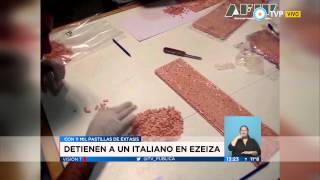 Visión 7 - Confiscan 11 mil pastillas de éxtasis, un italiano detenido en Ezeiza