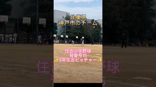 【兵庫県神戸市】5年生左ピッチャー #shorts動画 #野球