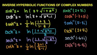Inverse Hyperbolic Functions of Complex Numbers Part 1 (Live Stream)