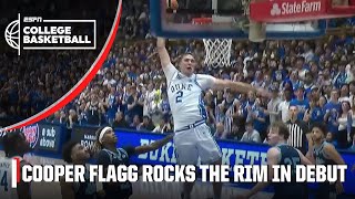 Cooper Flagg THROWS IT DOWN in his Duke debut | ESPN College Basketball