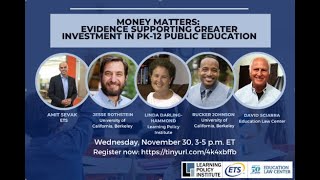 Webinar: Money Matters: Evidence Supporting Greater Investment in Public Education