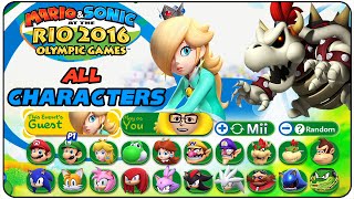 Mario & Sonic at the Rio 2016 Olympic Games - All Characters