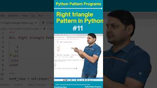 python program to print Right Triangle pattern -11 | right triangle number Pattern in python