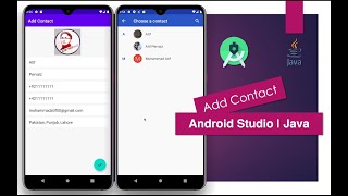 Add Contact | Android Studio | Java