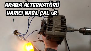 ARABA ALTERNATÖRÜ İLE NASIL ELEKTRİK ÜRETİLİR - ARABA ALTERNATÖRÜ İLE BAKIN NE YAPTIK