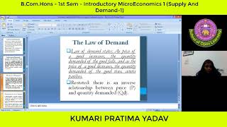 INTRODUCTORY MICROECONOMICS I MARKET FORCES DEMAND AND SUPPLY OLD LECTURES