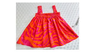 ÇOK KOLAY ÇOCUK ELBİSESİ KESİMİ VE DİKİMİ (5-6 yaş)Very easy baby dress cutting and sewing (5-6 age)