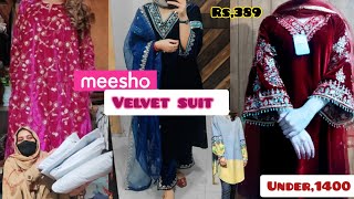 Meesho velvet suit with affordable price | Maine to saare rakhliye | shamreenali 💕