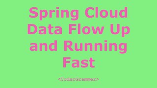 Spring Cloud Data Flow Up and Running with Kafka and Docker Compose