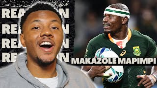 NFL FAN REACTS To Makazole Mapimpi | Springbok Rugby Try Scoring Machine