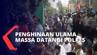 Dugaan Akun Facebook Hina Ulama, Massa Datangi Polres Pameksan