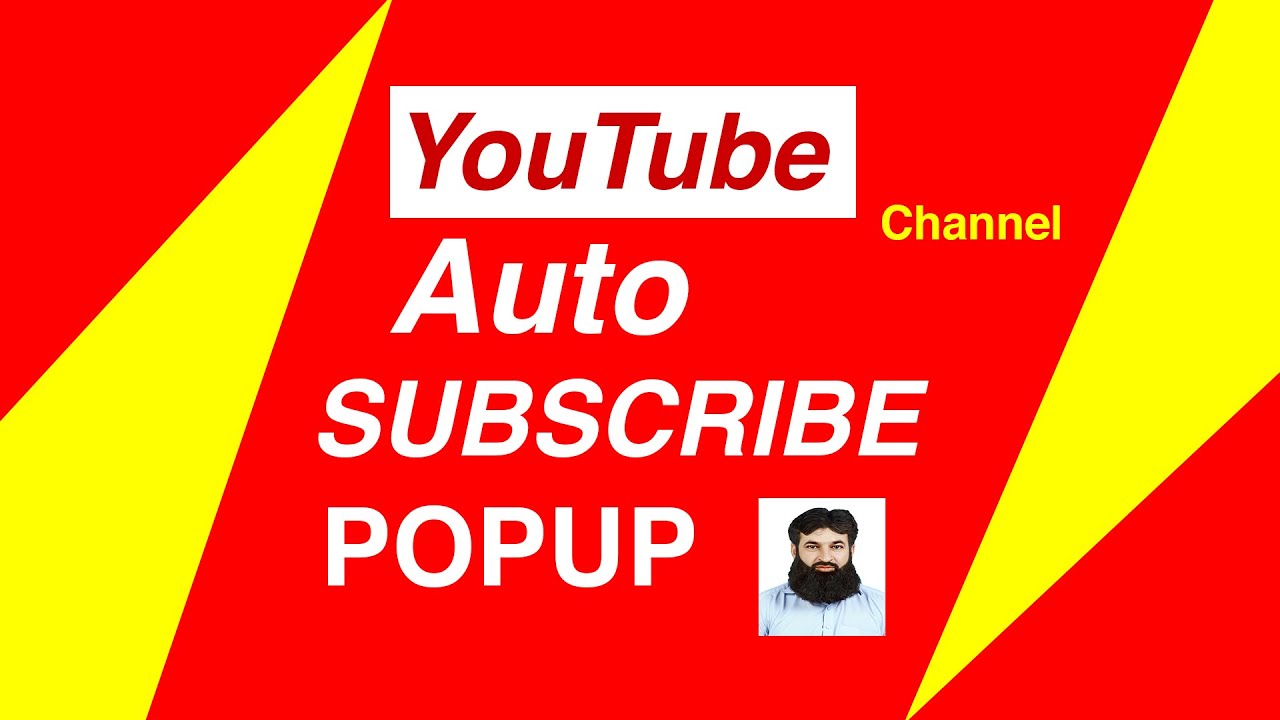 How To Make YouTube Auto Subscribe Popup | Make Subscribe Link In 5 ...