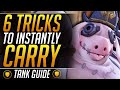 Top 6 SECRETS to INSTANTLY CARRY with ANY TANK HERO -  Grandmaster Tips and Tricks - Overwatch Guide