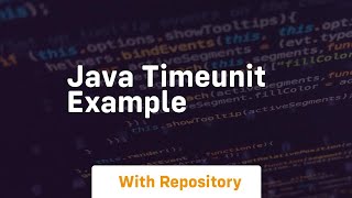java timeunit example