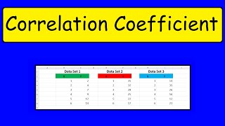 How To Calculate The Correlation Coefficient In Excel