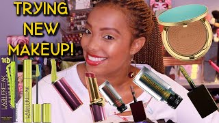 Trying New Makeup! | Natasha Denona Chromium Liquid Shadows, PMGL Divinyl Lipstick, Gucci Bronzer!