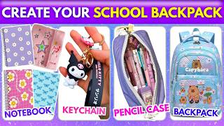 ✨🎒 CREATE YOUR ULTIMATE SCHOOL BACKPACK 🩷📚 | Genius Quiz