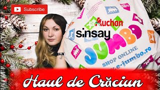 Daily Vlog | HAUL DE CRĂCIUN DIN JUMBO, SINSAY, AUCHAN +  turul magazinelor 🎄🌟⛄