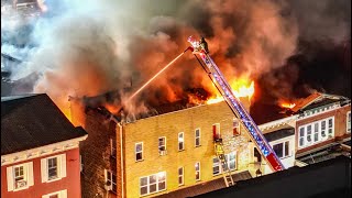 5 Alarm Fire Damages Multiple Businesses \u0026 Apartments Displacing 90, Oxford, Pennsylvania - 9.14.23