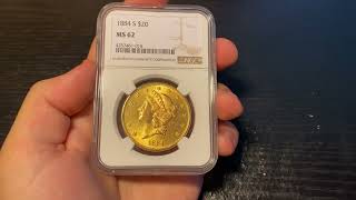 1884 S $20 gold double eagle