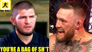 Khabib reacts to Conor McGregor attacking Dustin Poirier's wife in the post fight speech, Aljo on TJ