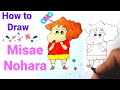 How To Draw Misae Nohara Easy Step By Step | Shinchan Mom - Drawing