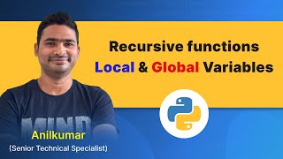 Python Class-33 : Recursive functions, local & global variables [in Telugu]