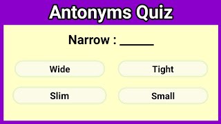 Antonyms quiz | Opposite words quiz | English Vocabulary practice | #englishgrammarexercises