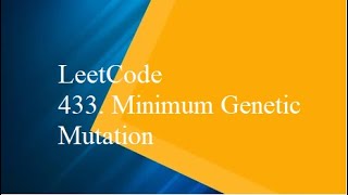 433. Minimum Genetic Mutation (Hindi)