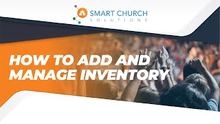 eSPACE Work Order Management: How to Add and Manage Inventory