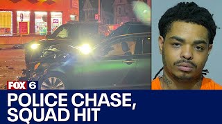 Milwaukee police chase, squad hit; 24-year-old man charged | FOX6 News Milwaukee