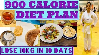 HOW TO LOSE WEIGHT FAST 10Kg in 10 Days | 900 Calorie Diet Plan | Indian Diet For Weight Loss 100%