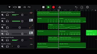 Dark Synthwave song using the GarageBand app on iPhone