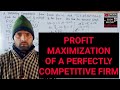 profit maximization condition for a perfectly competitive firm. #MR #MC