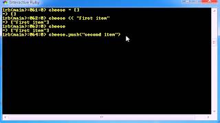 Ruby Programming Tutorial 28 push and pop YouTube