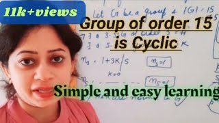 Group of order 15 is Cyclic