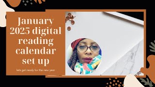 January 2025 Digital Reading Journal Set Up (Calendar)