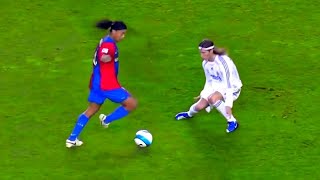Top 10 Humiliating Dribbles by Ronaldinho Gaucho ᴴᴰ