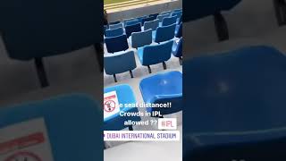 #IPL 2020 || Footage from DUBAI International Stadium ||Seat Allocation for Crowds in IPL