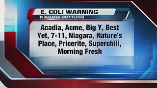 Consumer Alert: E. coli warning in bottled water