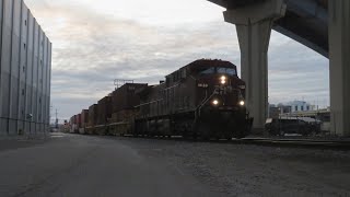 CP 8623 leads CP 148 past West Mt Vernon ave on the Canadian Pacific Watertown Subdivision|3/1/24