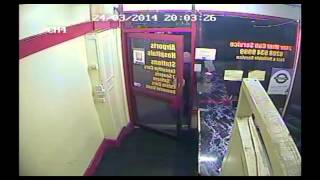 CCTV footage of stabbing inside Stratford minicab office. Warning: some distressing scenes