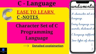 Character Set of C Programming Language | B.C.A II SEMESTER