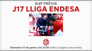 📡 EN DIRECTE 👔 RdP de Diego Ocampo prèvia a la jornada 17 de la Lliga Endesa