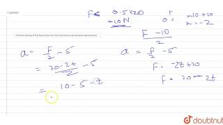 On a stationary block of mass `2kg` a horizontal forces F starts acting at `t = 0` whose veriation