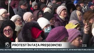 Acțiune de protest în fața Președinției