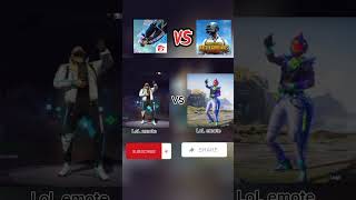 Free Fire LoL emote vs PUBG LoL emote Bimas gaming #short😂❤️