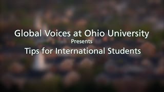 Tips for International Students at Ohio University