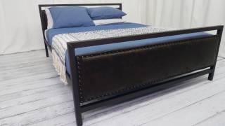 DHP Vintage Metal and Upholstered Bed