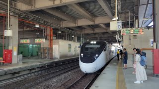 〈列車進出站集錦〉280次EMU3000型新自強號桃園站中速通過  提醒您自強3000為禁止站票與無座票班次  持悠遊卡、一卡通等電子票證，以及使用行政院TPASS通勤月票的旅客〔禁止搭乘〕